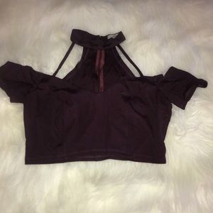 Purple crop top